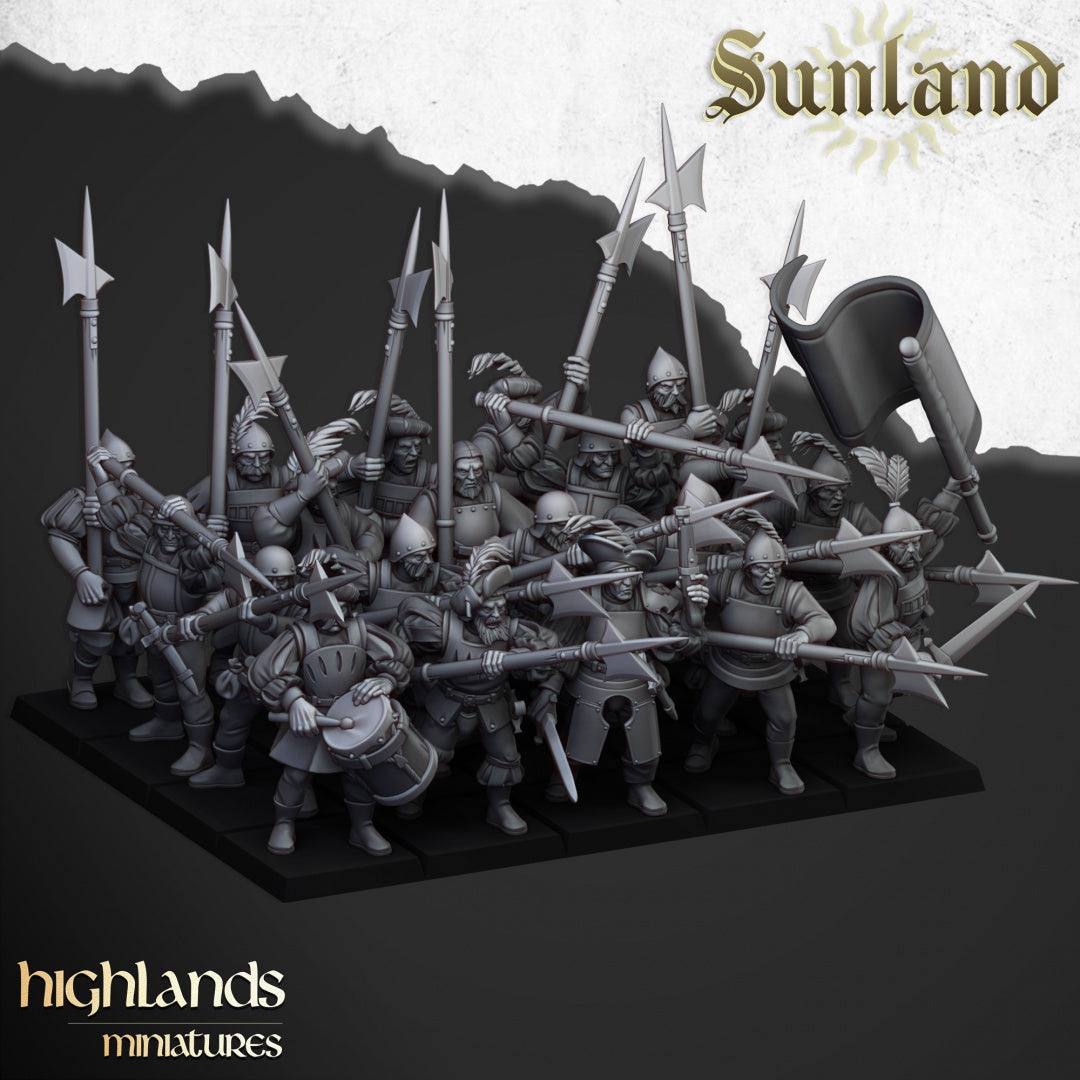 Sunland Troops with Halberds - Highlands Miniatures (10)