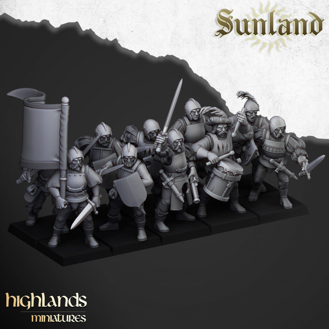 Sunland Troops with swords - Highlands Miniatures (10)