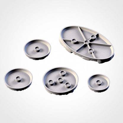 Glass Xenos Bases Textured Scenic Round and Oval Bases Compatible With Warhammer 40k Aos Standard or Topper