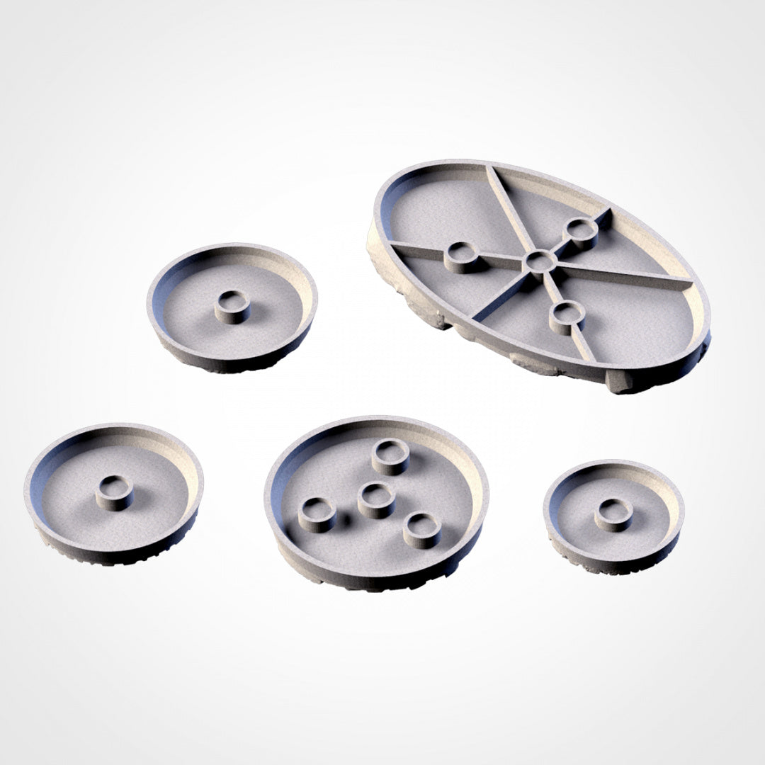 Egyptian Bases Textured Scenic Round and Oval Bases Compatible With Warhammer 40k Aos Standard or Topper