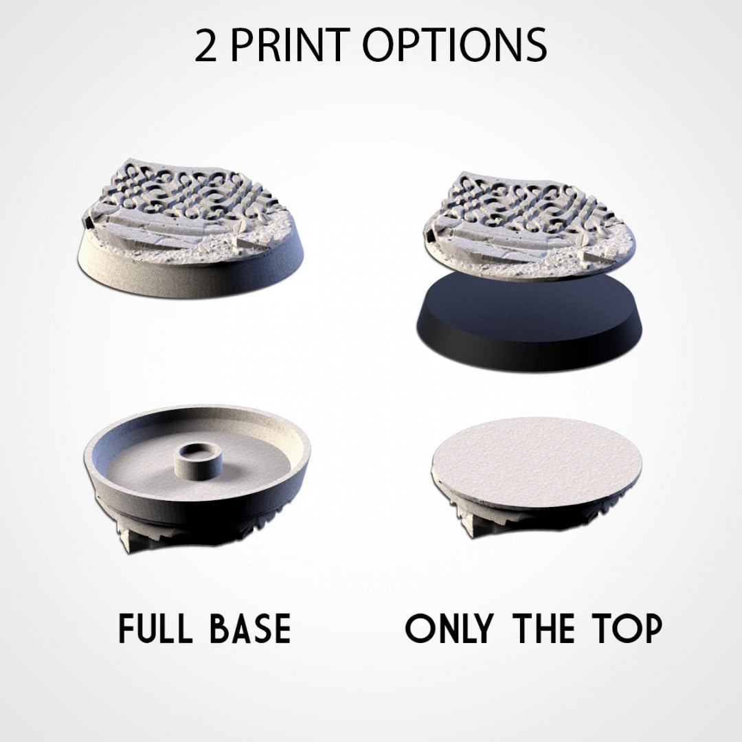 Forest Bases Textured Scenic Round and Oval Bases Compatible With Warhammer 40k Aos Standard or Topper