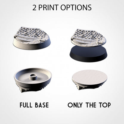 WWII Bases Textured Scenic Round and Oval Bases Compatible With Warhammer 40k Aos Standard or Topper