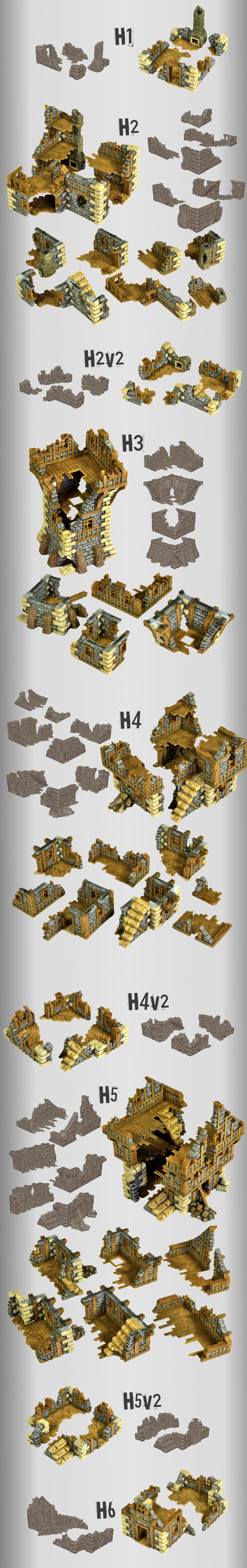 Ruined Village - Fantasy Medieval