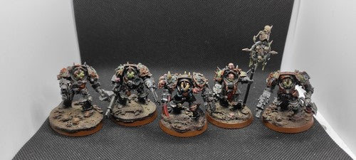 (5) Plague Terminators Death Guard Pro-Painted LP Death Guard Chaos Space Marines Warhammer 40k -2203-