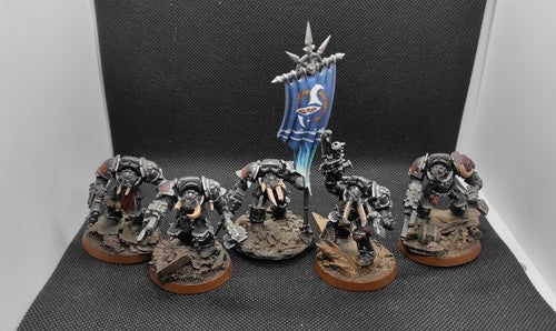 (5) Terminators Black Legion Pro-Painted LP Black Legion Chaos Space Marines Warhammer 40k -2204-