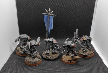(5) Terminators Black Legion Pro-Painted LP Black Legion Chaos Space Marines Warhammer 40k -2204-