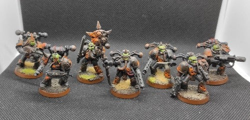 (7) Plague Marines Death Guard Pro-Painted LP Death Guard Chaos Space Marines Warhammer 40k -2208-