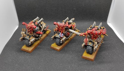 (3) Khorne Bikes Pro-Painted LP Chaos Space Marines Warhammer 40k -2197-