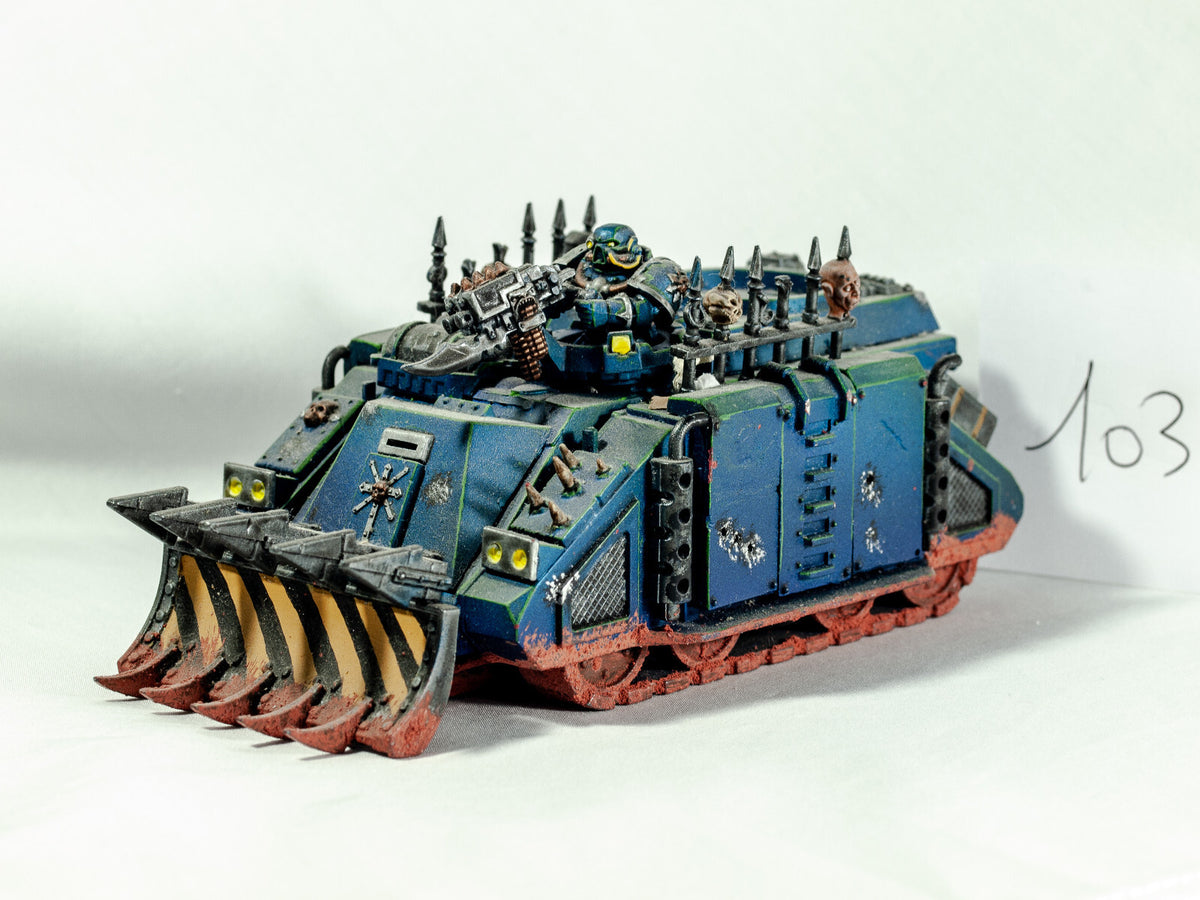 (1) Chaos Space Marines Rhino Painted OOP Converted Horus Heresy Warhammer 40k -1820-