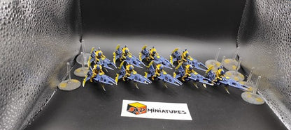 (9) Eldar Craftworld Aeldari Guardian Jetbike Converted Pro-Painted Warhammer 40k -1795-