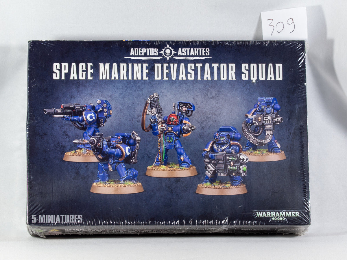 (5) Like NEW Space Marine Devastator Squad Warhammer 40k -1992-
