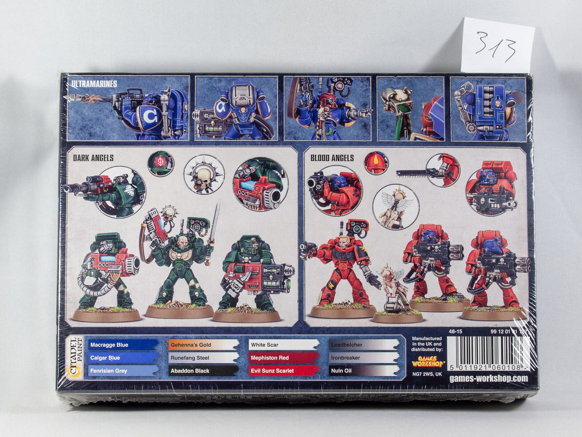 (5) Like NEW Space Marine Devastator Squad Warhammer 40k -1993-