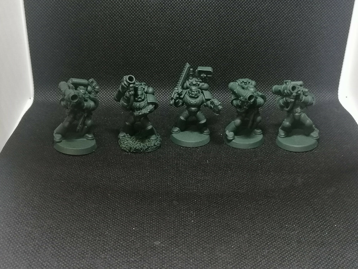 (5) Space Marines Dark Angels Devastator Squad Missile Laucher Warhammer 40k -1692-