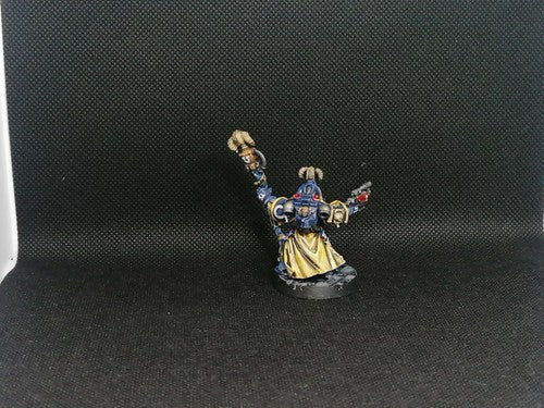 (1) Space Marines Ultramarines Tigurius Old Resin Painted Warhammer 40k -1958-