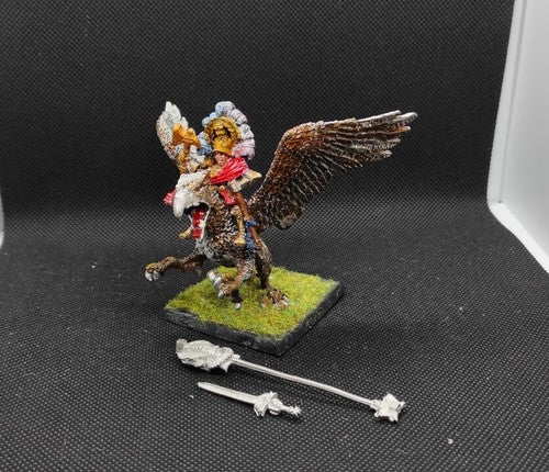 (1) Empire Karl Franz Griffin Lord General Hero Metal OOP Warhammer Fantasy Miniatures -1658-