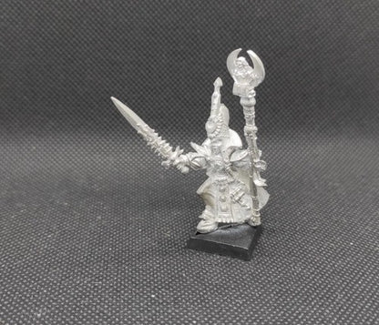 (1) High Elves Hero Lord Teclis Loremaster Metal OOP Warhammer Fantasy Miniatures -1870-