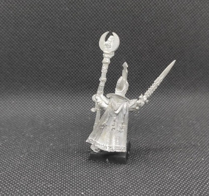 (1) High Elves Hero Lord Teclis Loremaster Metal OOP Warhammer Fantasy Miniatures -1870-