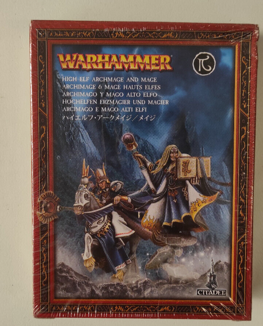 (2) High Elves Old World Archmage and Mage Box Sealed NEW Warhammer Fantasy Miniatures -1962-