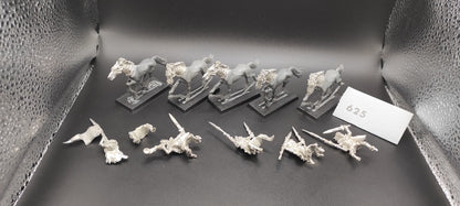 (5) Wood Elves Kurnous Riders Wild Metal Warhammer Fantasy Miniatures -1963-