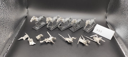 (5) Wood Elves Kurnous Riders Wild Metal Warhammer Fantasy Miniatures -1963-