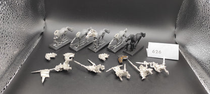 (5) Wood Elves Kurnous Riders Wild Metal Warhammer Fantasy Miniatures -1964-
