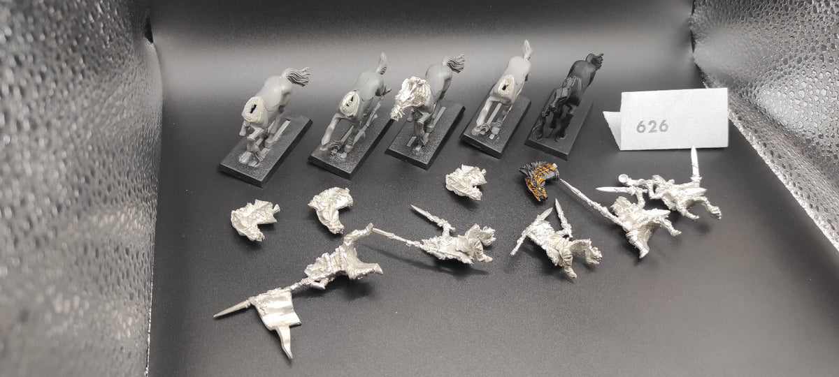 (5) Wood Elves Kurnous Riders Wild Metal Warhammer Fantasy Miniatures -1964-