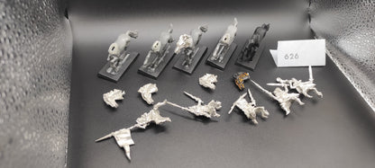 (5) Wood Elves Kurnous Riders Wild Metal Warhammer Fantasy Miniatures -1964-